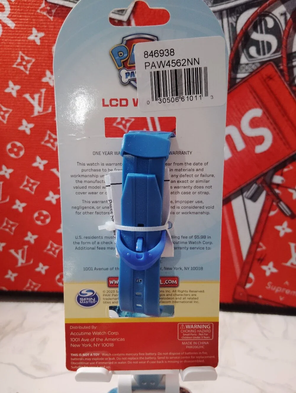 Paw Patrol Blue Kids Digital LCD Watch with Character Art